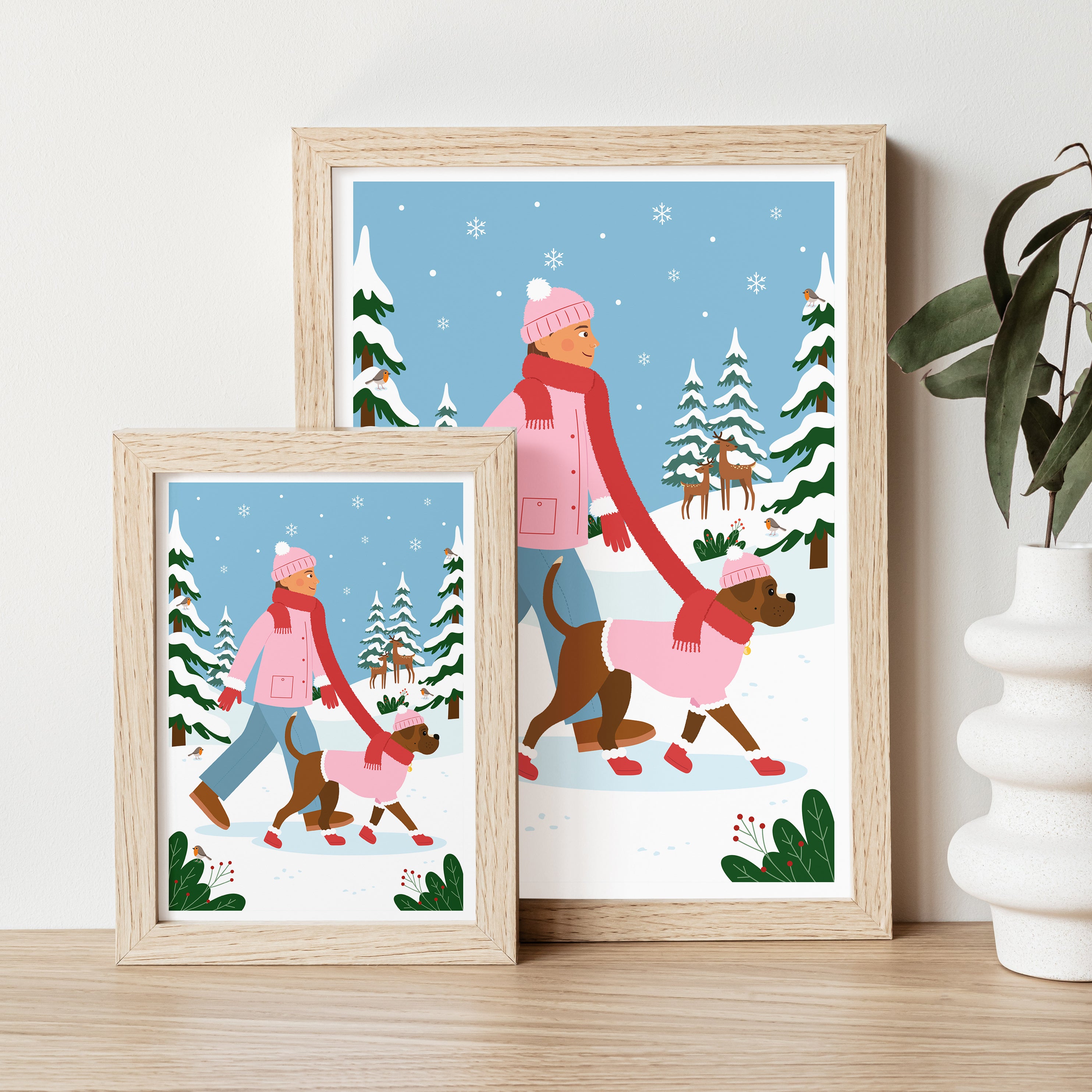 A Winter Walk Print