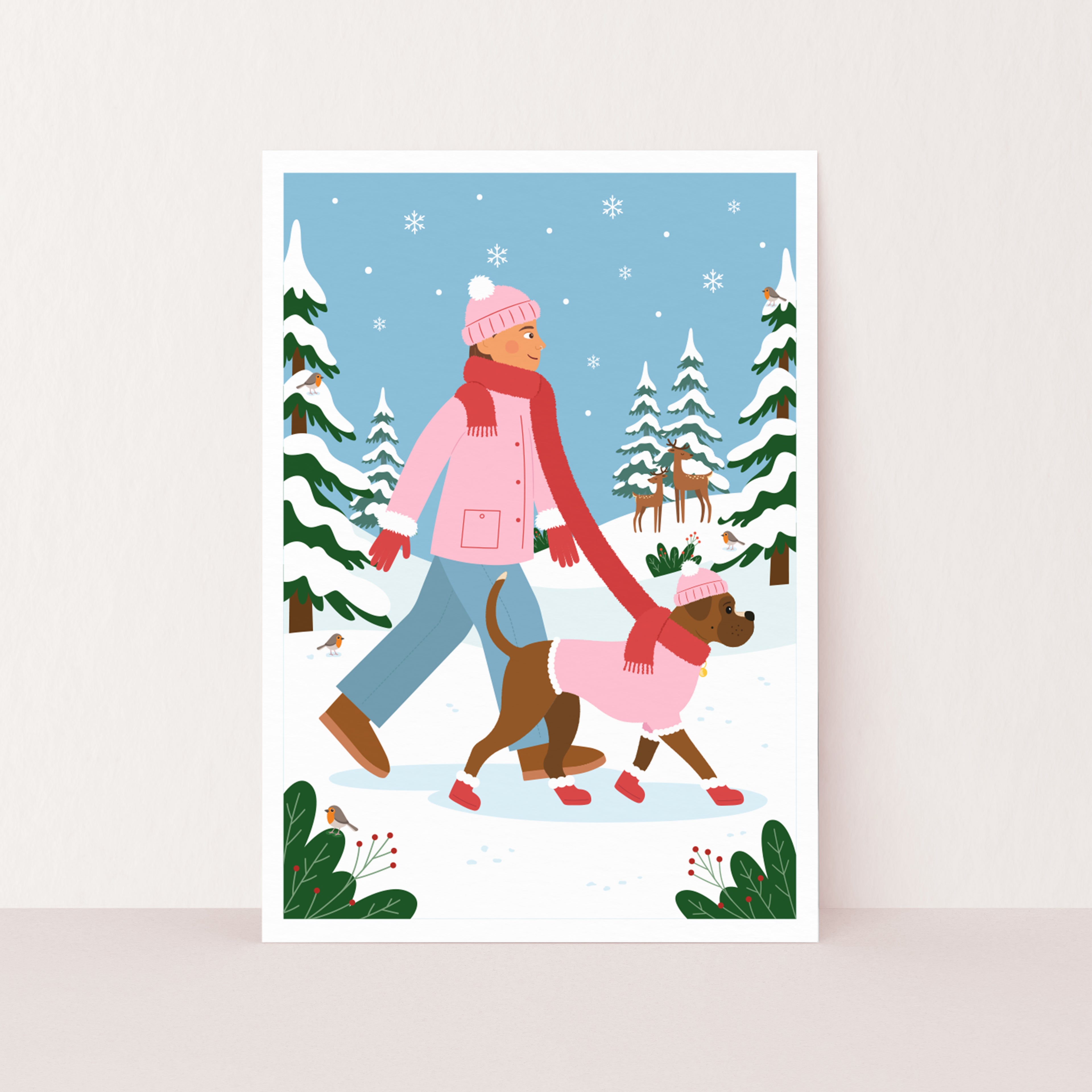 A Winter Walk Print