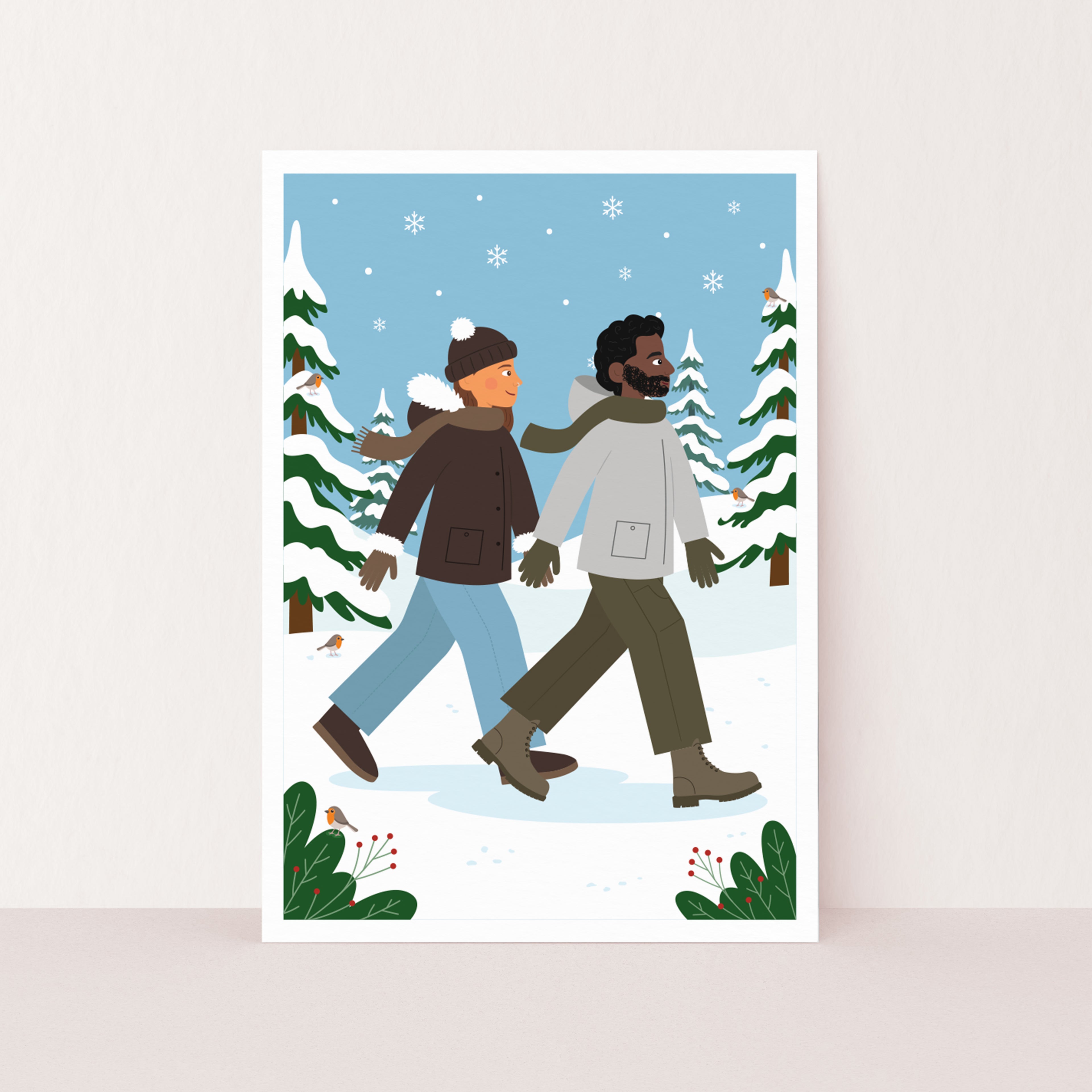 A Winter Walk Print
