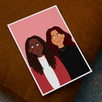 Couples Portrait Print (+pets/kids)
