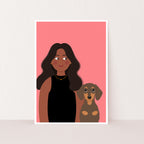 Dog Mum Portrait Print