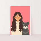 Dog Mum Portrait Print